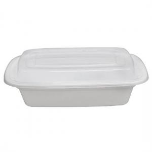 F-7516- Rectangular Microwavable Cont/Lid 16 oz White 150 - cs