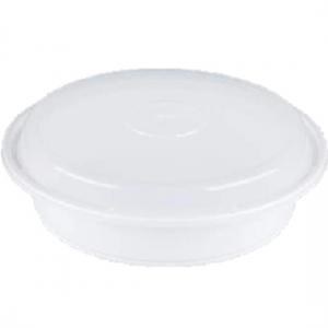 929- 7" x 32 oz Round  Deep Microwavable Containers White 150 - cs