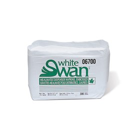 06700 - White Swan 1-Ply Mealmates Disp Napkin - WHITE - 18 x 300 - cs (clearance)