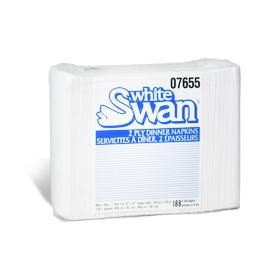 07655 - White Swan Dinner Napkin 2 Ply 1/8 Fold 3000 - cs