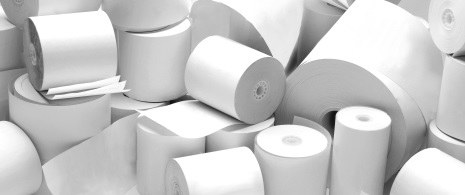 65802 - 3" x - Paper Printer Roll 2-Ply - WHITE-CANARY 90' - 50 - cs