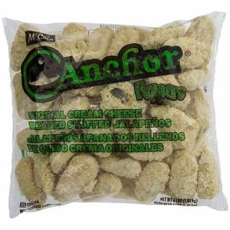 Anchor Cream Cheese Jalapeno Poppers 2 x 2.5 lb - cs
