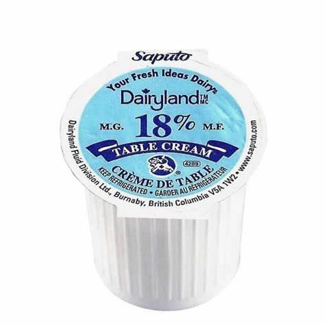 Dairyland 18% Creamer Portions 160 - bag
