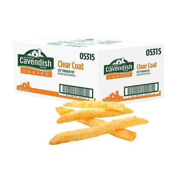 05315 - Cavendish 3/8 Straight Cut COATED French Fries 6 x 4.5lbs - cs