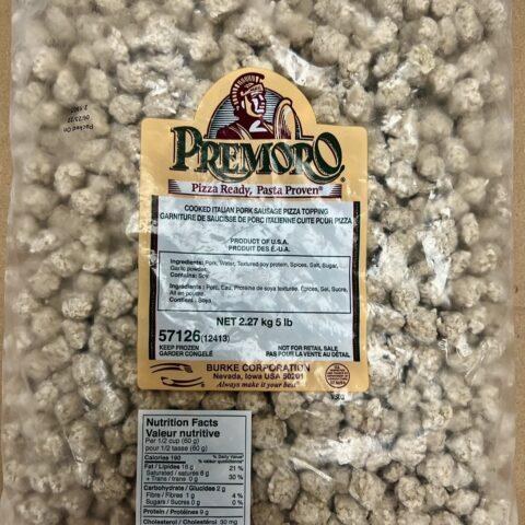 57126 - Premoro Large Italian Pork Sausage Topping 2.27KG - Bag