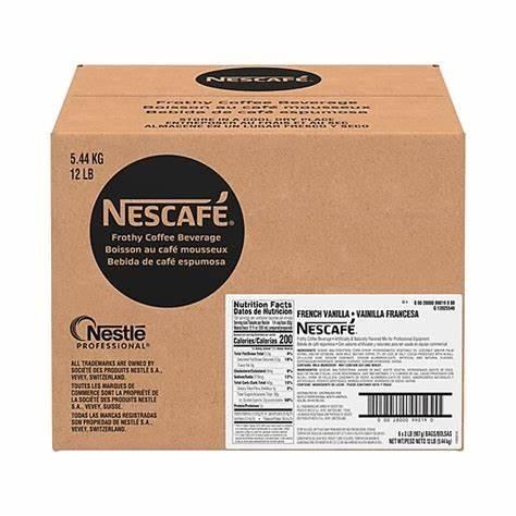 12025548 - Nescafe French Vanilla Powder 6 x 2LB - cs