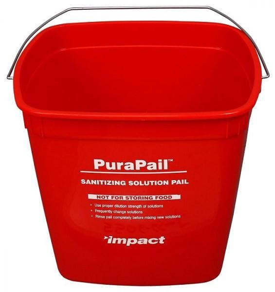 Red 6 qt Sanitizing Pail -ea (clearance)