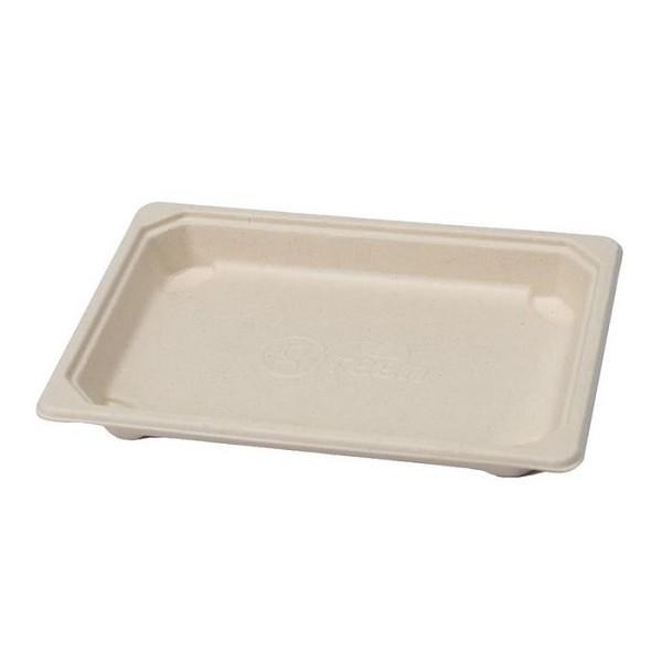 SH8- 6.5"x4.5"x1.75" Compostable Fibre Sushi Tray 600-cs (CLEARANCE)