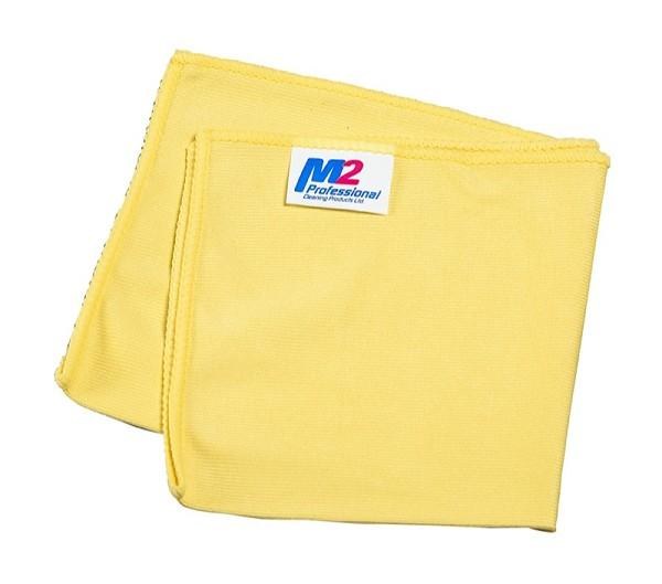 14 x 14 Yellow Microfiber Cloth 12-pk