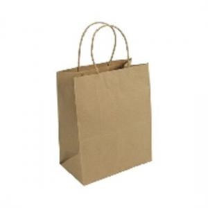 EP-TSB13713 - 13 x 7 x 13" x Kraft Paper Bag W/Hdle 200 - cs