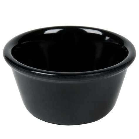 S283- 4 oz BLACK Ramekin Smooth -EA