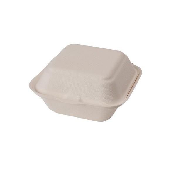 EP-55B0 5x5x3 Compostable Sugarcane Hinged Container 500-cs