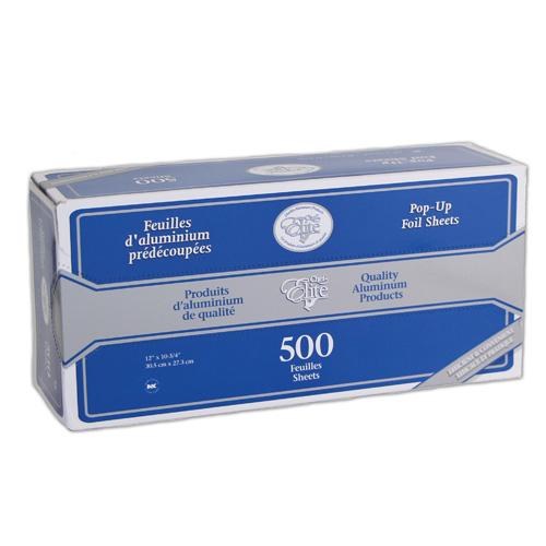 CHEF ELITE Foil - 12"x 10.75" x Pop-Up Sheets - 500 - box (CLEARANCE)