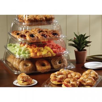 C1614 - 14'' Square Tray Platter Combo  Dome Lid 25 - cs