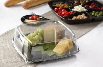VBTR10CSC- Vic Bay Catering Tray Square Combo 10.7"x10.7"x3.75" 25-cs