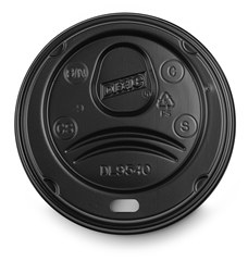 DL9540B - BLACK Dome Lid for 10 oz Hot Cup 1000 - cs