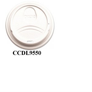 D9550 - White Dome Lid for 20 - 24 oz Perfectouch Hot Cup 1000 - cs