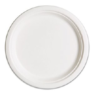 80107 9.5" x Renewable & Compostable Sugarcane Plates 500 - cs