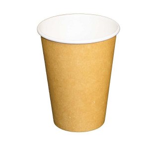 90724 - 12 oz Kraft Paper Single Wall Hot Cup 1000 - cs