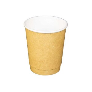 90733 - 12 oz Kraft Paper Double Wall Hot Cup 500 - cs