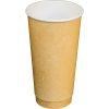 90737 - 20 oz Kraft Paper Double Wall Hot Cup 300 - cs