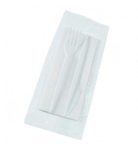 HWFKN 3 Pc. Service Kit - Fork/Knife/Napkin HW White Cutlery 500 - cs