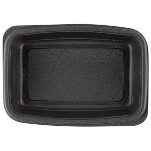 FPR032 - Genpak 2 Compartment Microwavable Black Container - cs