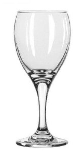 6.5 oz - Teardrop Wine Glass - WHITE - dz