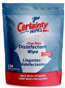 Certainty Plus Disinfectant Wipes Plus 200 Sheet Pouch - ea