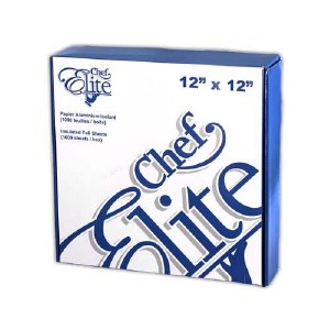 Chef Elite 12in x 12" x - Foil Sheet Insul Sandwich Wrap - 1000 -bx