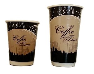 16 oz " xCoffee Time" x Printed Coffee Cup 500 - cs