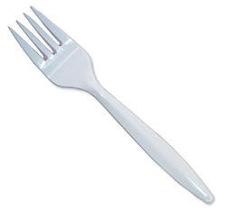 Hy Stix Polypropylene White Plastic Fork 1000 - cs