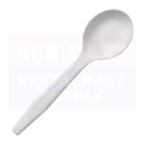 Hy Stick Polypropylene White Soup Spoon 1000 - cs