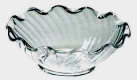 9398 - Clear Plastic Desert Bowl - ea