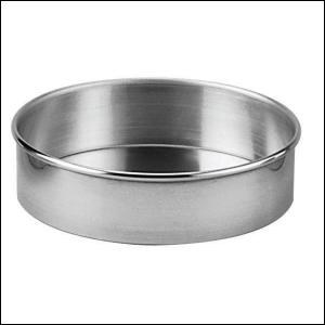 6 in. Aluminum Wire Beaded Edge Cake Pan - ea