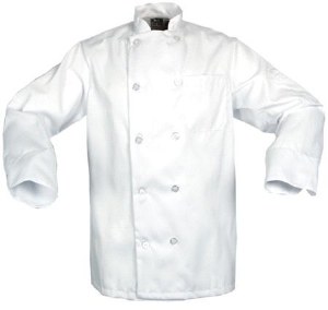 Chef Jacket Button - WHITE - LARGE - (42-44) - ea
