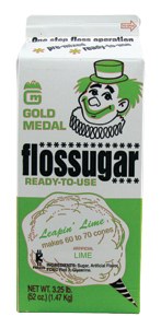 Gold Medal Floss Sugar (Cotton Candy Sugar) - Leapin Lime - 3lb