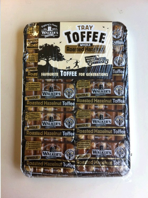 Walkers Hazelnut Toffee (Tray) 100g 10/Tray (1) (88130) Kays