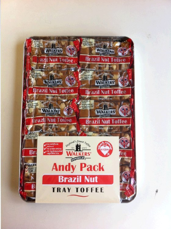 Walkers Brazil Nut Toffee (Tray) - 100g - 10/Tray (1) (86022)