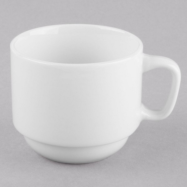 World Stacking Tea Cup #116 White - Sold By Dozen - (27550)