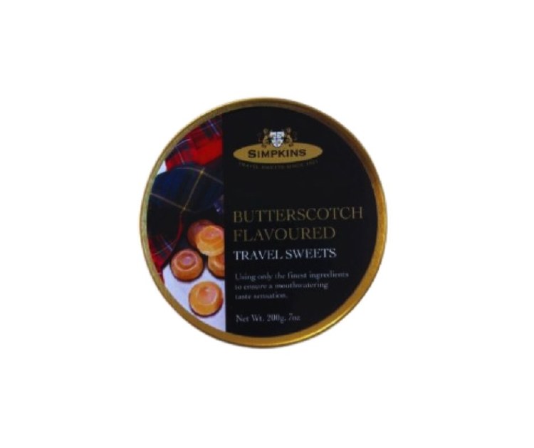 Simpkins Candy in Tins Butterscotch - 200g (12) (21089)