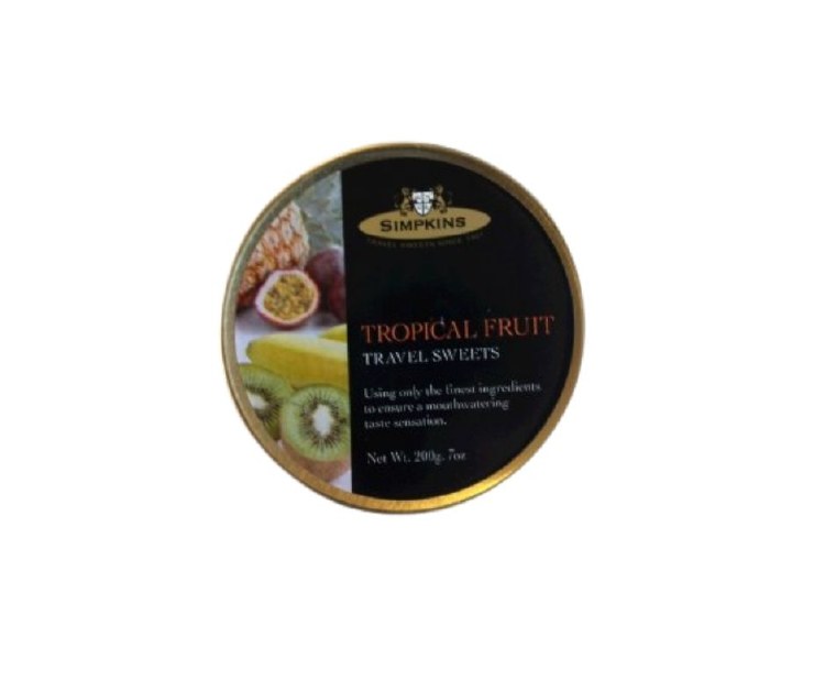 Simpkins Candy in Tins Tropical Fruit - 200g (12) (62406)