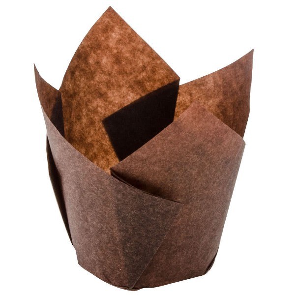 Muffin Cup Tulip Liners - CHOCOLATE BROWN 500504 - case of 1000