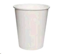 Dart/Solo Plain White Coffee Hot Paper Cup - 10oz Squat - 50/slv (20) (510W) (00721) (24692)