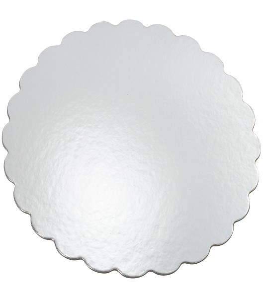Cake Circles Round 10" Scalloped - Silver - (01991) 200/case