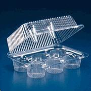 SLP56 Inline 6 Cell Muffin Containers - Deep - 300/case - (OD 2 1/16 x 2 7/16 x 3 7/8)(97474)