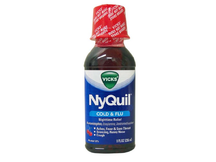 Vicks Nyquil Cold & Flu - Cherry flavour (NIGHT) 236ml (12) (07481)