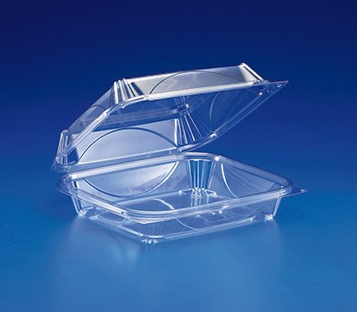 Inline Plastic Container (Similar to FST2) - 68oz, 9" x 8" x 3" - 110/CS - SOLD BY CASE - (1) (VF8091)