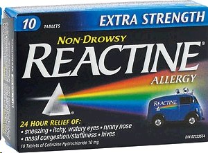 Reactine Tablets Extra Strength - 10's (25010) (144)