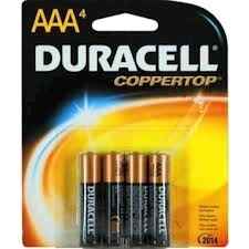 Duracell Coppertop AAA - 4/Card (54) (41401) (42401)